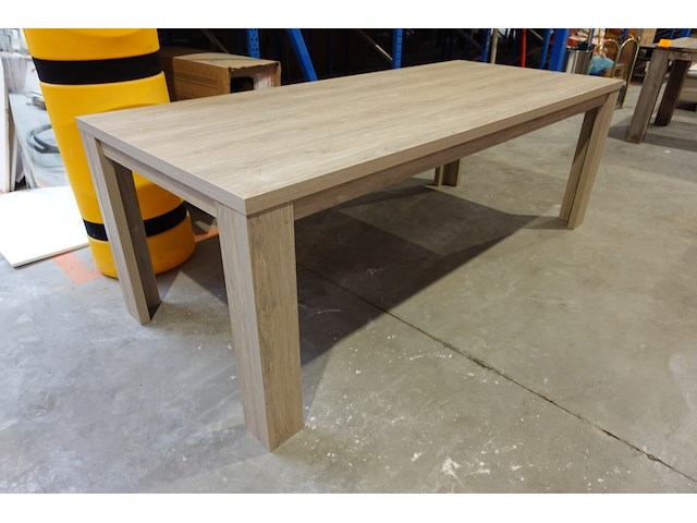 Houten tafel + wandkast - afbeelding 3 van  4