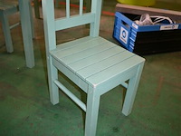 Houten tafeltje + 4 houten kinderstoelen - afbeelding 4 van  6