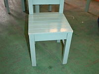 Houten tafeltje + 4 houten kinderstoelen - afbeelding 5 van  6