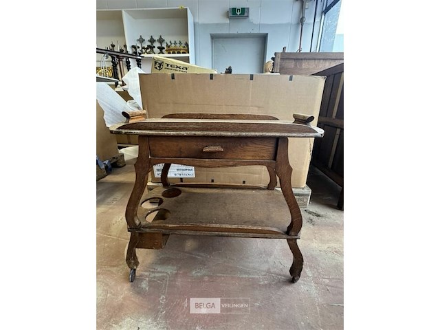 Houten theewagen - afbeelding 2 van  7