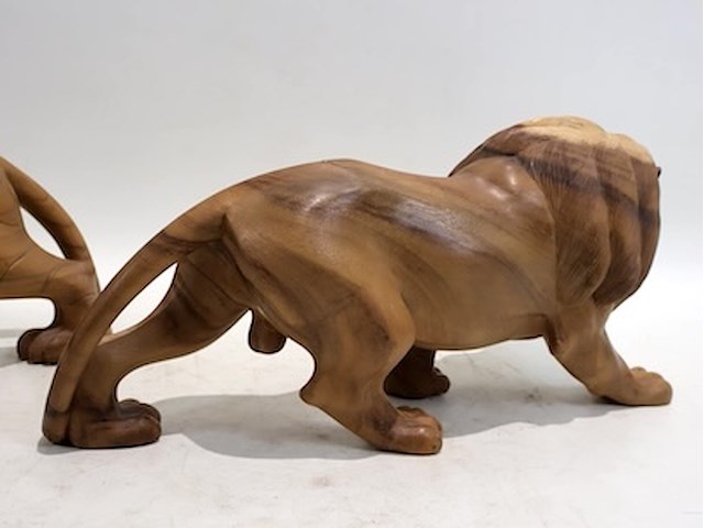 Houten tijger en leeuw - afbeelding 8 van  9