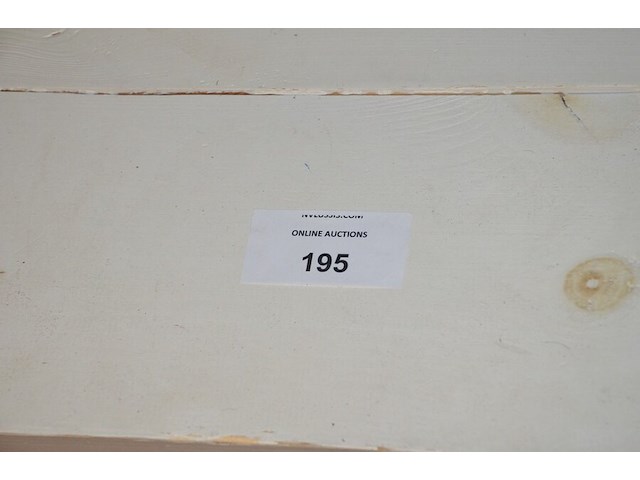 Houten toog wit afm. 237x69x87, wandtafel wit afm. 192x36x73 - afbeelding 3 van  9