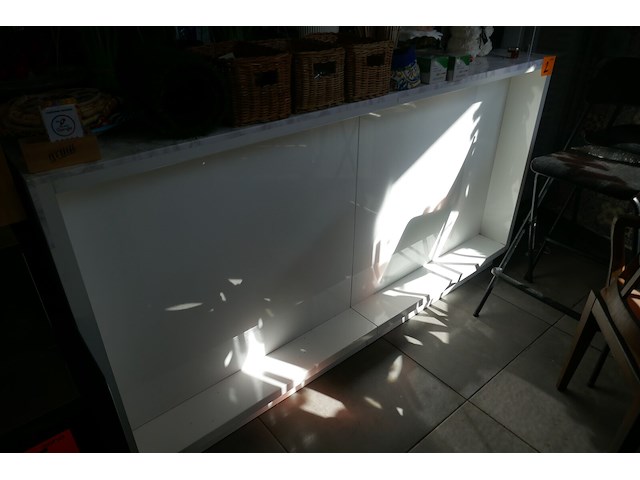 Houten toonbank witte kleur - afbeelding 1 van  5