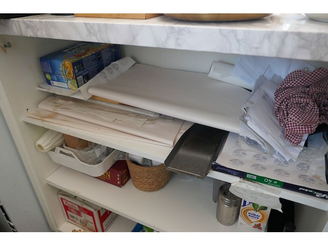 Houten toonbank witte kleur - afbeelding 3 van  5