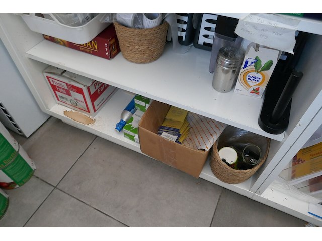 Houten toonbank witte kleur - afbeelding 4 van  5