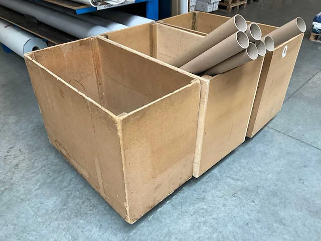 Houten transportbak (3x) - afbeelding 1 van  4