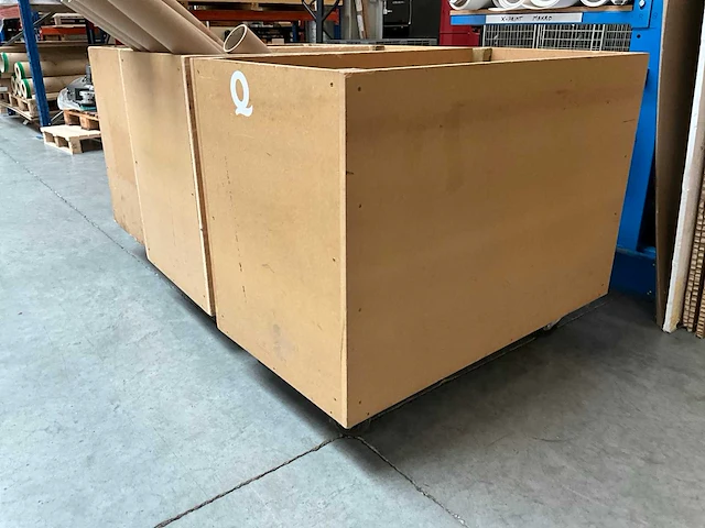 Houten transportbak (3x) - afbeelding 3 van  4