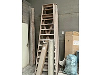 Houten trapladder (2x) - afbeelding 2 van  2