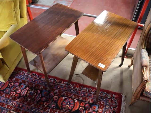 Houten trolley (x2) - afbeelding 2 van  5