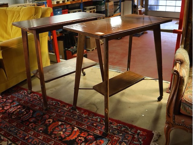 Houten trolley (x2) - afbeelding 3 van  5