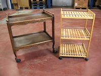 Houten trolley (x2) - afbeelding 1 van  5