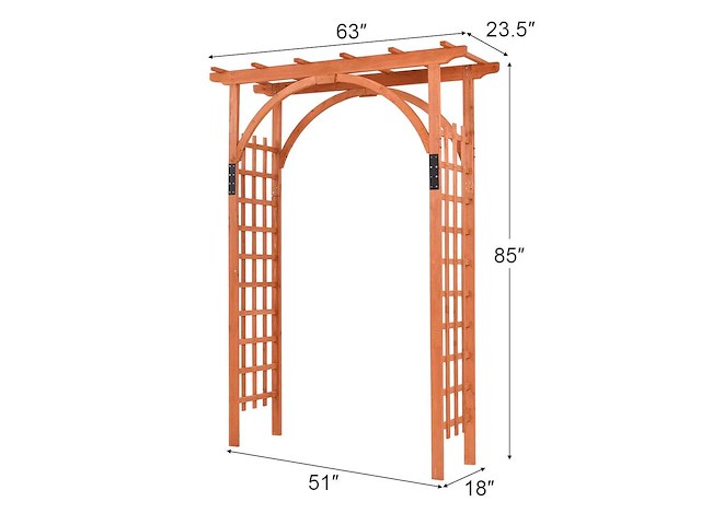 Houten trouwboogtuin, pergola, pergola - afbeelding 4 van  5
