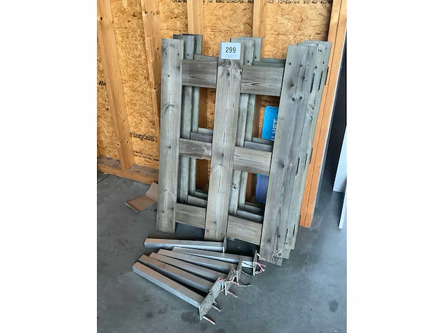 Houten tuinhek (3x) - afbeelding 1 van  4
