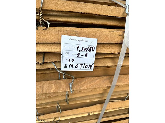 Houten tuinomheining (10x) - afbeelding 1 van  2
