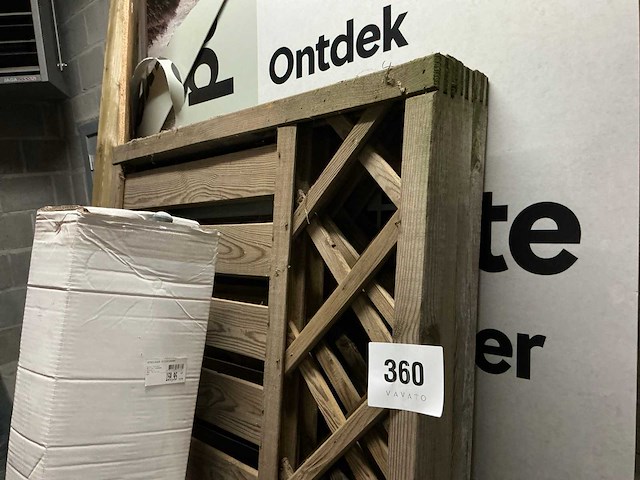 Houten tuinomheining (4x) - afbeelding 3 van  5