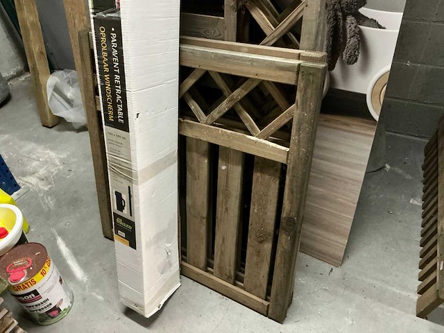 Houten tuinomheining (4x) - afbeelding 4 van  5