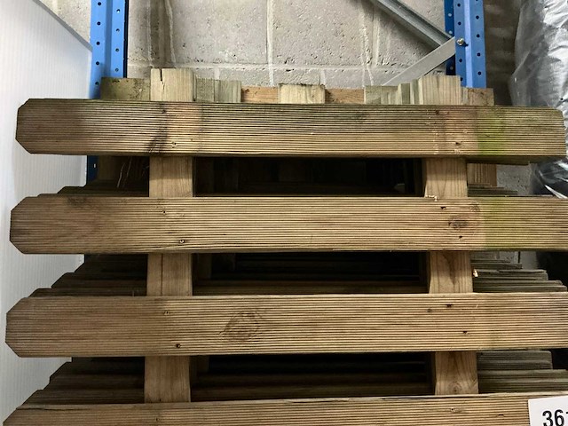 Houten tuinomheining (9x) - afbeelding 3 van  3