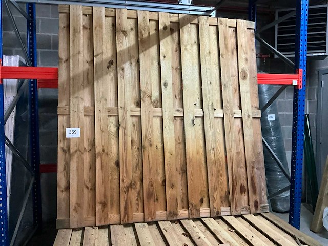 Houten tuinscherm (6x) - afbeelding 1 van  3