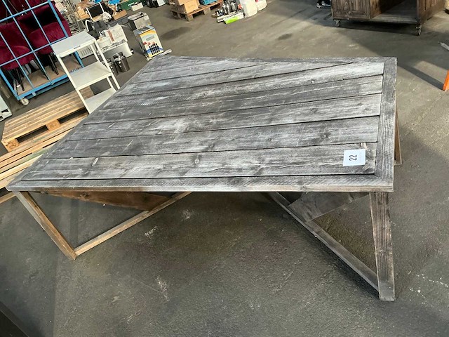 Houten tuintafel - afbeelding 4 van  4