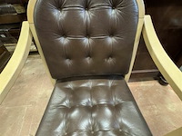 Houten uitschuifbare eettafel met 3 houten stoelen - afbeelding 4 van  4