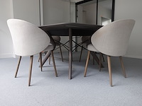 Houten vergadertafel + 4 stoelen mobitec - afbeelding 2 van  5