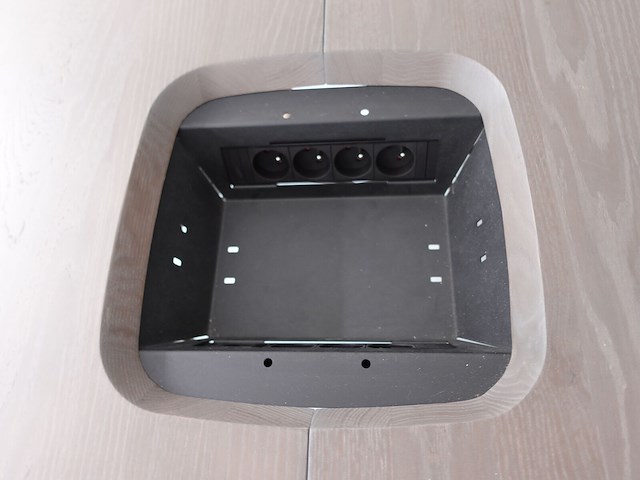 Houten vergadertafel + 4 stoelen mobitec - afbeelding 3 van  5
