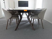 Houten vergadertafel + 6 stoelen mobitec - afbeelding 2 van  6