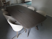 Houten vergadertafel + 6 stoelen mobitec - afbeelding 3 van  6