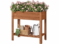 Houten verhoogde plantenbak, met bloembak