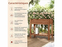 Houten verhoogde plantenbak, met bloembak - afbeelding 3 van  6