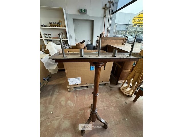 Houten vloerkandelaar - afbeelding 1 van  2