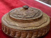 Houten voorraadpot met deksel - afbeelding 2 van  3