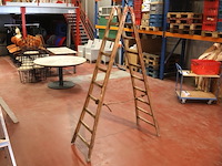 Houten vouwladder - afbeelding 2 van  2