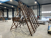 Houten vouwtrap (2x) - afbeelding 1 van  2