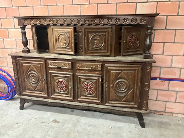 Houten wandkast/buffetkast - afbeelding 1 van  10