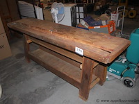 Houten werkbank, met onderblad - afbeelding 1 van  1