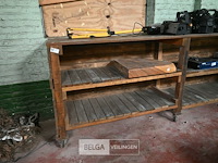 Houten werkbank op wielen - afbeelding 2 van  5