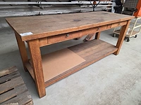 Houten werkbank/wandtafel nn
