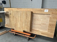Houten werkbladen incl kar