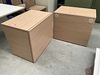 Houten werkplek (2x) - afbeelding 1 van  5