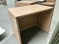 Houten werkplek (2x) - afbeelding 4 van  5