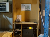 Houten werkstation + computer hp - afbeelding 1 van  4