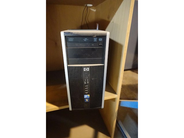 Houten werkstation + computer hp - afbeelding 3 van  4