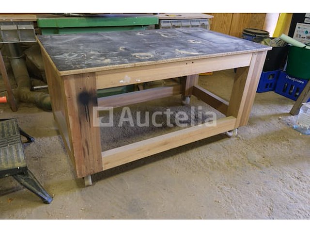 Houten werktafel - afbeelding 4 van  5