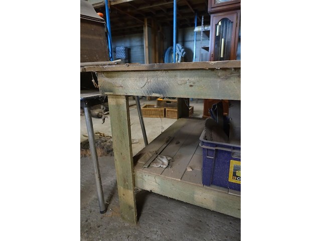 Houten werktafel - afbeelding 2 van  5