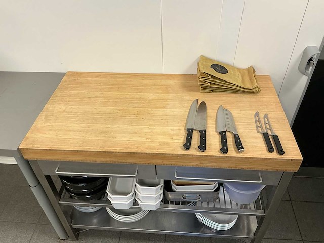 Houten werktafel - afbeelding 3 van  4