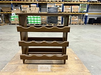 Houten wijnrek