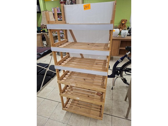 Houten winkelrek - afbeelding 1 van  1