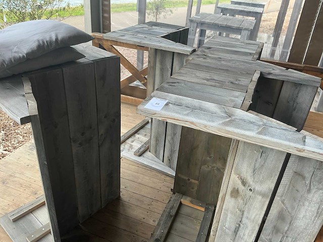 Houten zitbank (5x) - afbeelding 3 van  3
