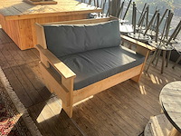 Houten zitbank (5x)